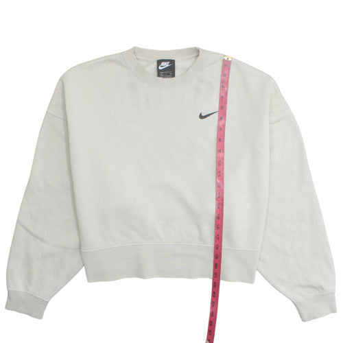 Nike Women's Beige Pullover Sweatshirt Small Crew Neck Fleece
