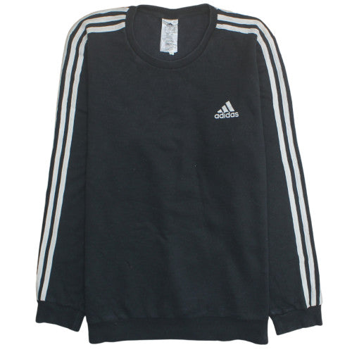 Adidas Men's Black Long Sleeve Crew Neck Pullover Sweatshirt L