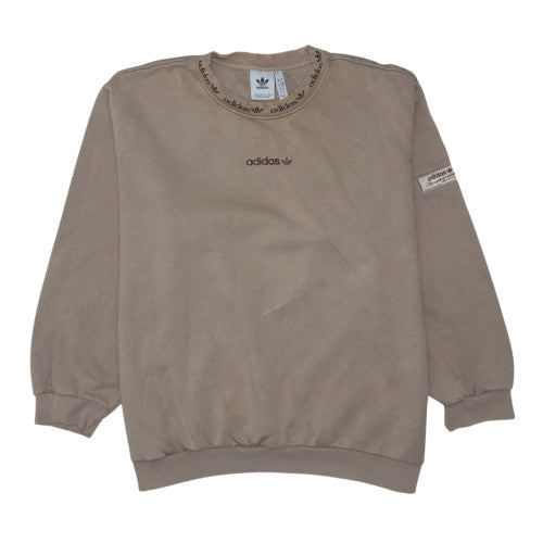 Adidas Mens Beige XL Pullover Crew Neck Sweatshirt