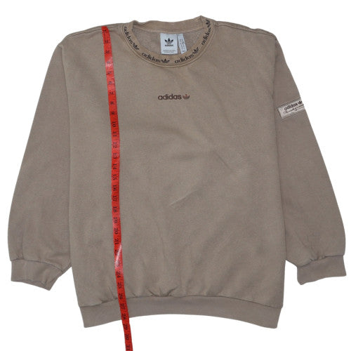 Adidas Mens Beige XL Pullover Crew Neck Sweatshirt