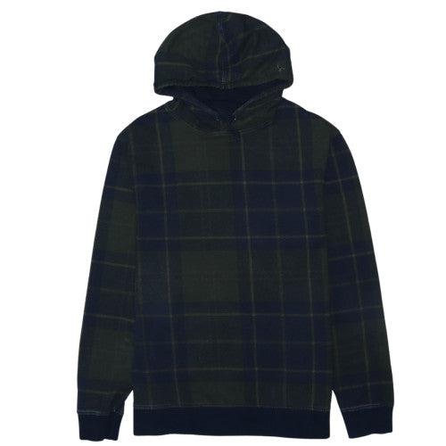 Barbour Men's Green XL Check Pullover Hoodie Cotton Autumn Winter