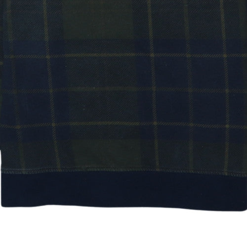 Barbour Men's Green XL Check Pullover Hoodie Cotton Autumn Winter
