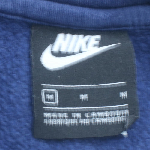 Nike Men's Blue M Track Jacket Full Zip Colourblock Fleece