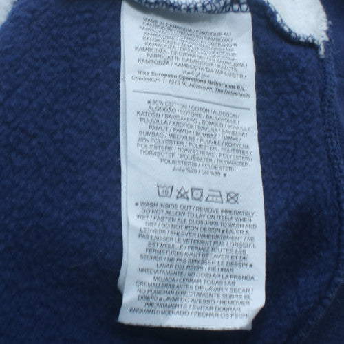 Nike Men's Blue M Track Jacket Full Zip Colourblock Fleece