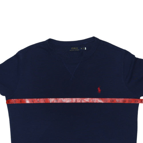 Ralph Lauren Men's Blue Crew Neck Cotton Pullover Jumper M