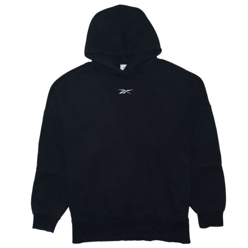Reebok Women's Black Pullover Hoodie Medium Cotton Blend Sweatshirt