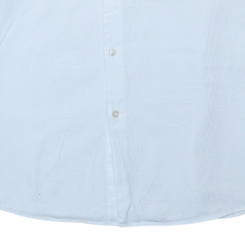 Hugo Boss Men’s White Regular Fit Long Sleeve Button-Up Shirt 17.5 L