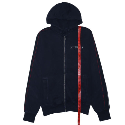 Tommy Hilfiger Men's Blue Full Zip Hoodie L Cotton Classic
