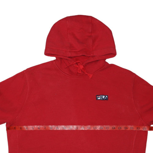FILA Men's Red Pullover Hoodie Size L Regular Fit Fleece