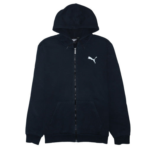 Puma Mens Black Full Zip Hoodie Size L Sports Fleece Sweatshirt