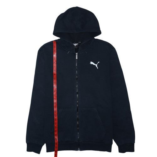 Puma Mens Black Full Zip Hoodie Size L Sports Fleece Sweatshirt