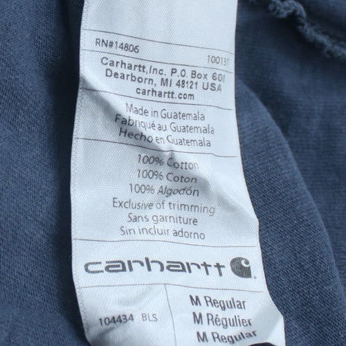 Carhartt Men's Blue Relaxed Fit Long Sleeve Pullover Sweatshirt M