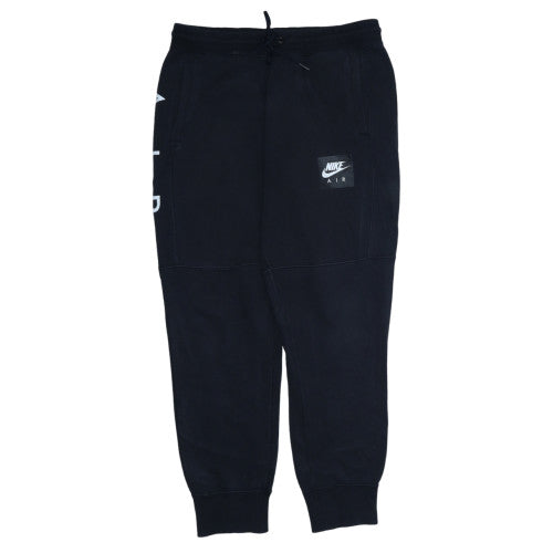 Nike Air Men's Black Jogger Sweatpants L Fleece Elastic Waist