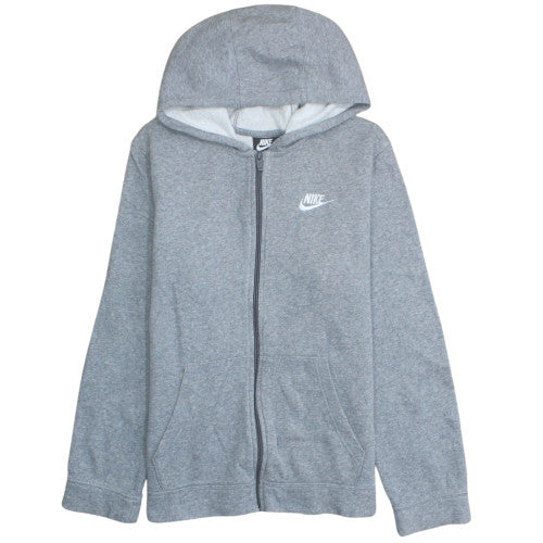 Nike Boys Grey Full Zip Fleece Hoodie XL - Casual Sportswear