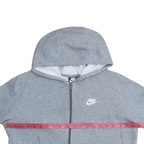 Nike Boys Grey Full Zip Fleece Hoodie XL - Casual Sportswear
