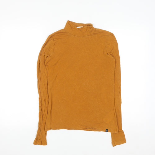 Scotch & Soda Women's Brown Roll Neck Long Sleeve Modal Top Size M