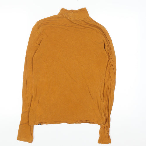 Scotch & Soda Women's Brown Roll Neck Long Sleeve Modal Top Size M
