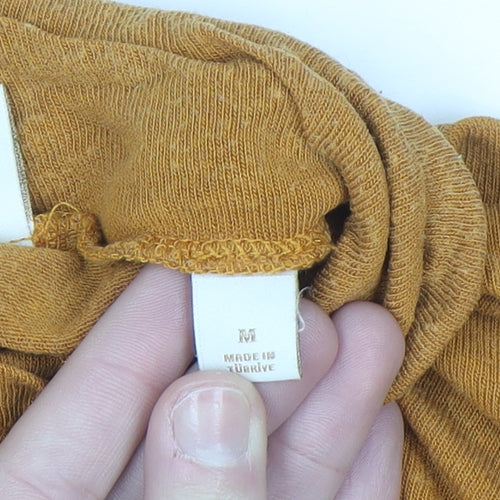 Scotch & Soda Women's Brown Roll Neck Long Sleeve Modal Top Size M