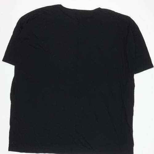 Gap Men's Black Cotton Modal Short Sleeve Crew Neck T-Shirt Size L