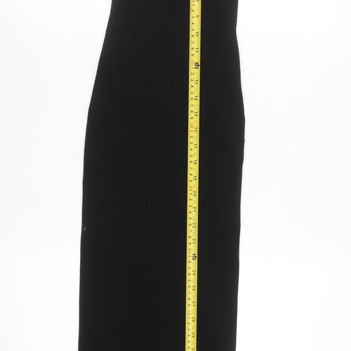 H&M Women’s Black Strapless Bodycon Midi Dress Size 8