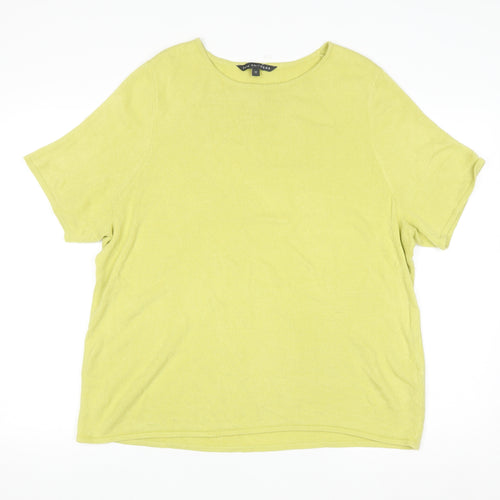 Love Knitwear Women's Green Size 22 Short Sleeve Acrylic Jumper