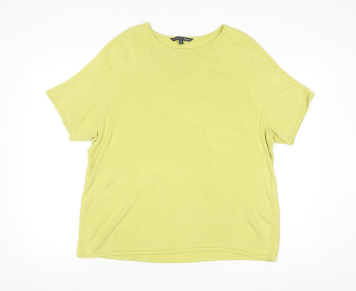 Love Knitwear Women's Green Size 22 Short Sleeve Acrylic Jumper
