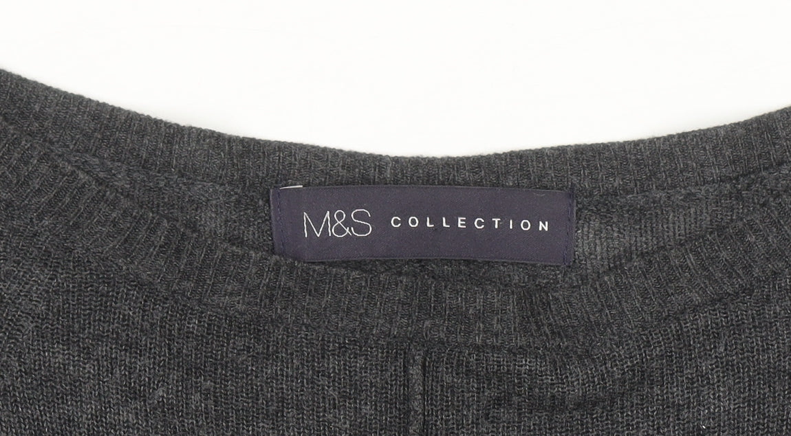 Marks and Spencer Women’s Grey Size 14 Crew Neck Viscose Jumper