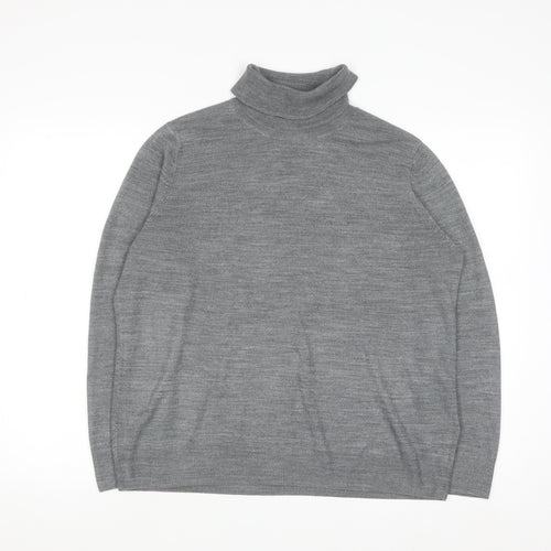 Marks and Spencer Women’s Grey Roll Neck Long Sleeve Jumper Size 18