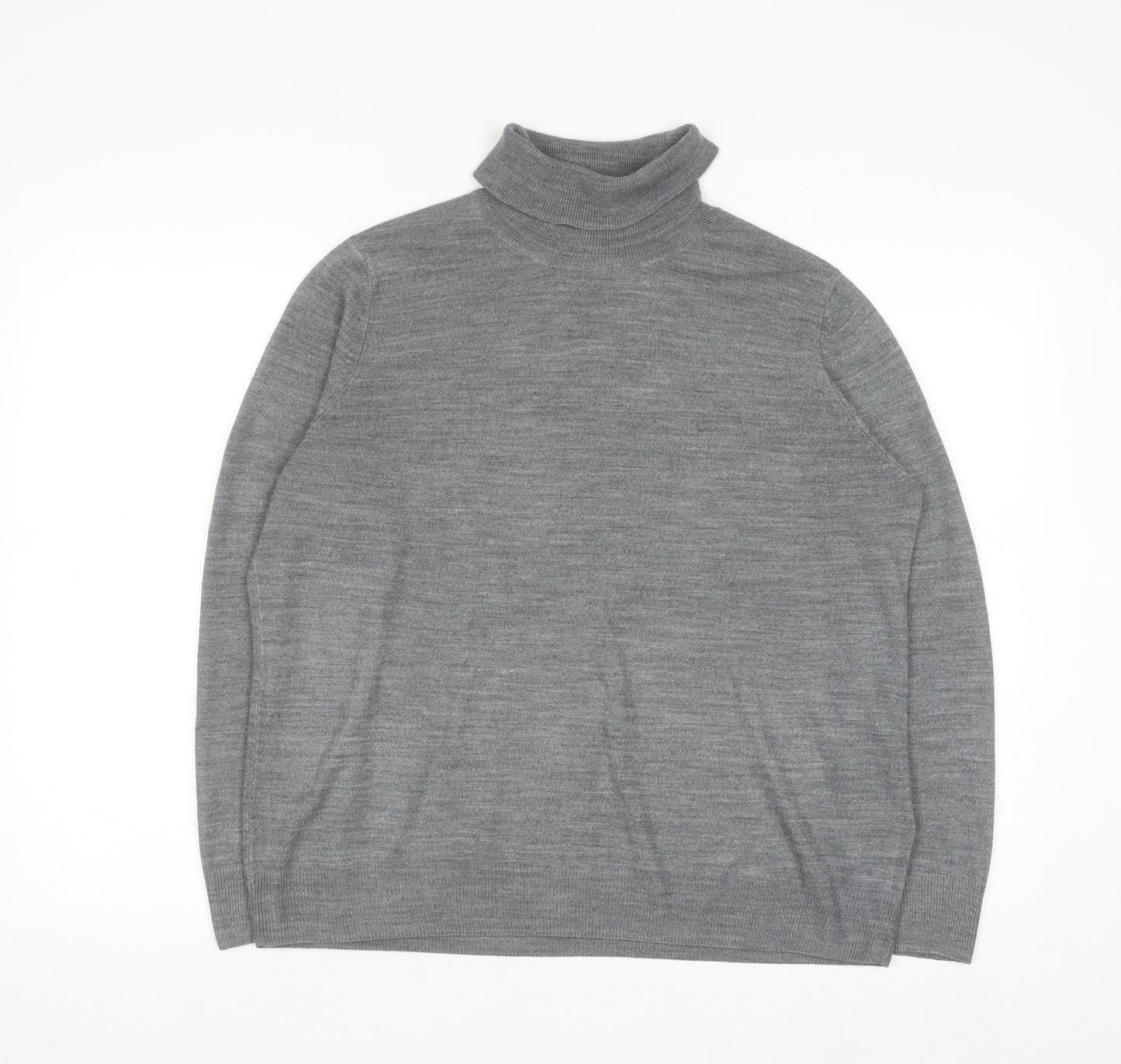 Marks and Spencer Women’s Grey Roll Neck Long Sleeve Jumper Size 18