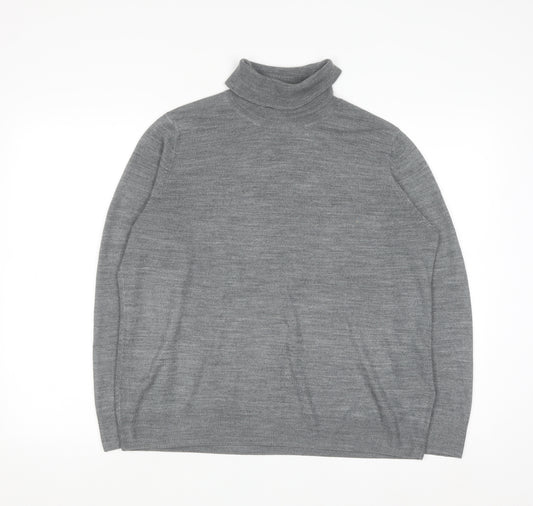 Marks and Spencer Women’s Grey Roll Neck Long Sleeve Jumper Size 18