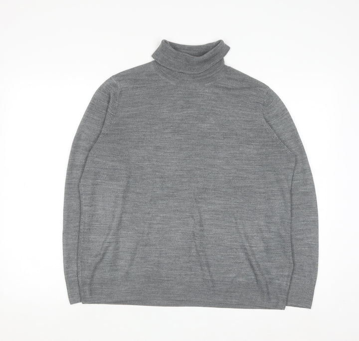 Marks and Spencer Women’s Grey Roll Neck Long Sleeve Jumper Size 18