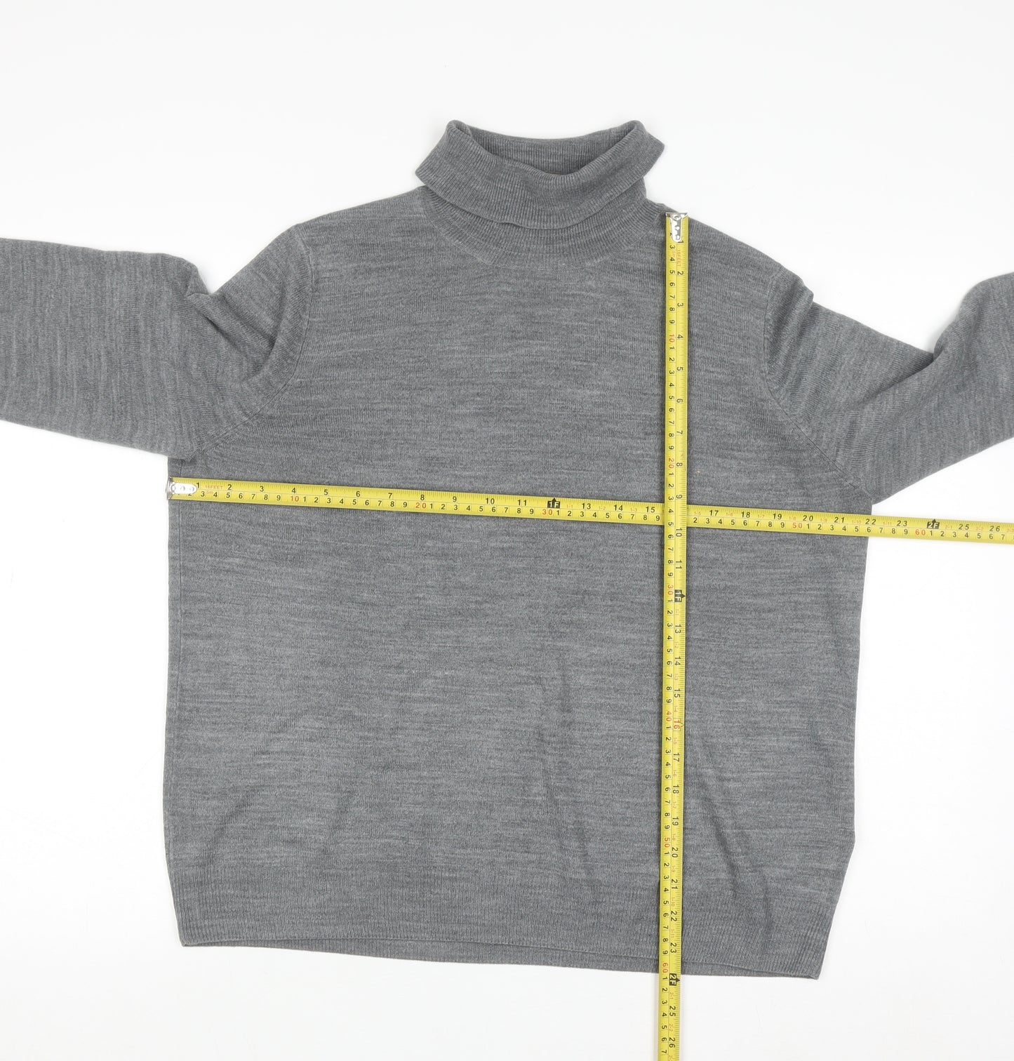 Marks and Spencer Women’s Grey Roll Neck Long Sleeve Jumper Size 18