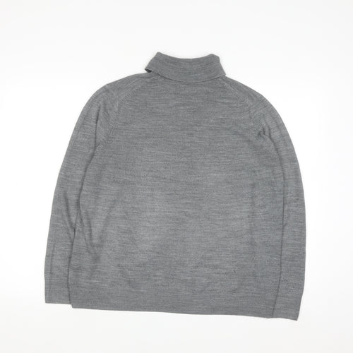 Marks and Spencer Women’s Grey Roll Neck Long Sleeve Jumper Size 18