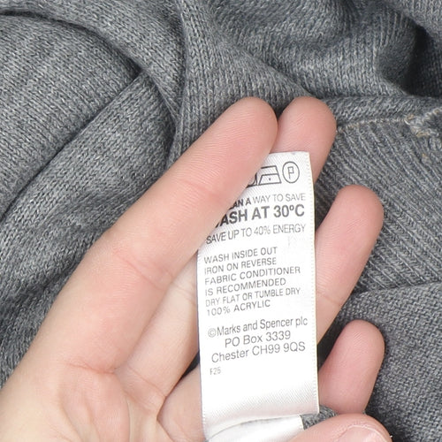 Marks and Spencer Women’s Grey Roll Neck Long Sleeve Jumper Size 18