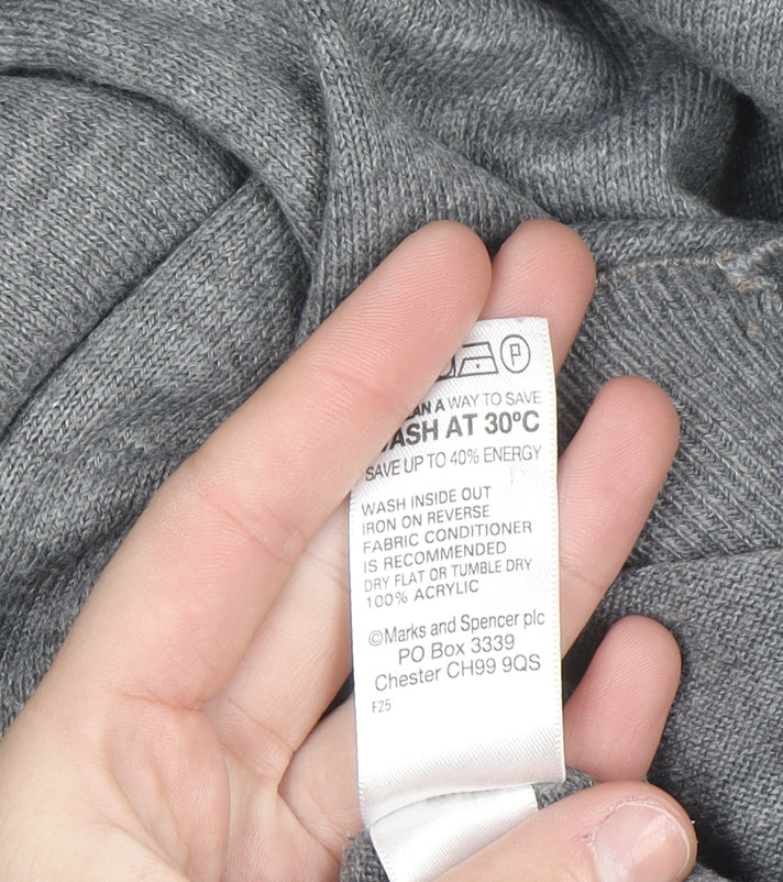 Marks and Spencer Women’s Grey Roll Neck Long Sleeve Jumper Size 18