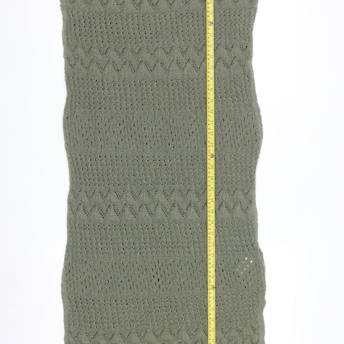 Marks and Spencer Women’s Green Crochet Midi Sleeveless Dress L
