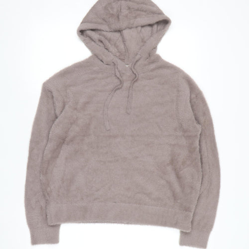 Marks and Spencer Womens Beige Fuzzy Pullover Hoodie Size S