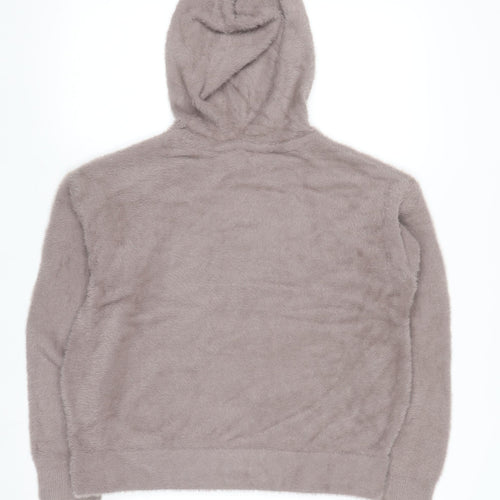Marks and Spencer Womens Beige Fuzzy Pullover Hoodie Size S