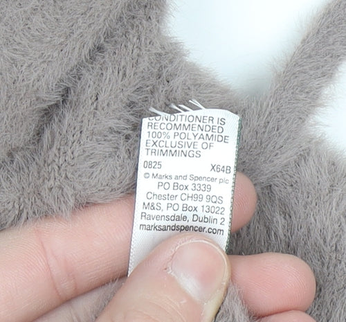 Marks and Spencer Womens Beige Fuzzy Pullover Hoodie Size S