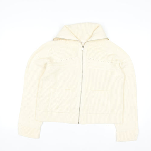 Marks and Spencer Women’s Ivory Full Zip Knit Jumper M