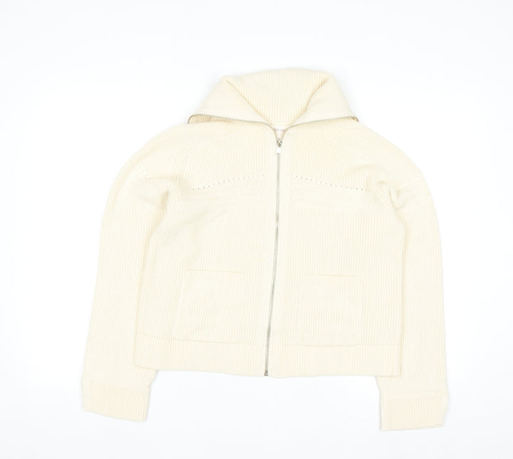 Marks and Spencer Women’s Ivory Full Zip Knit Jumper M