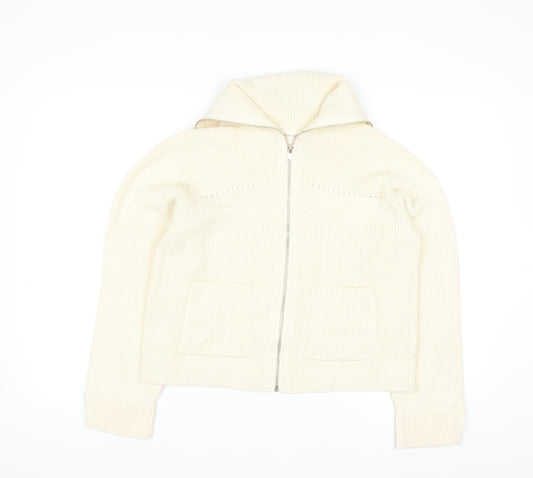 Marks and Spencer Women’s Ivory Full Zip Knit Jumper M