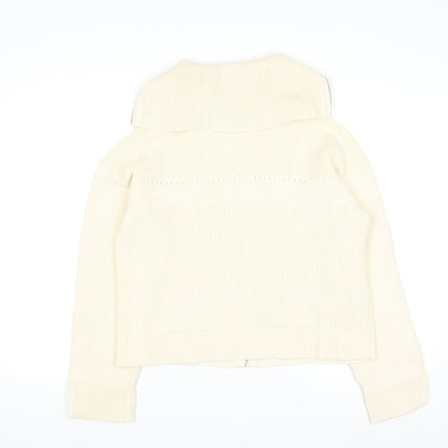 Marks and Spencer Women’s Ivory Full Zip Knit Jumper M