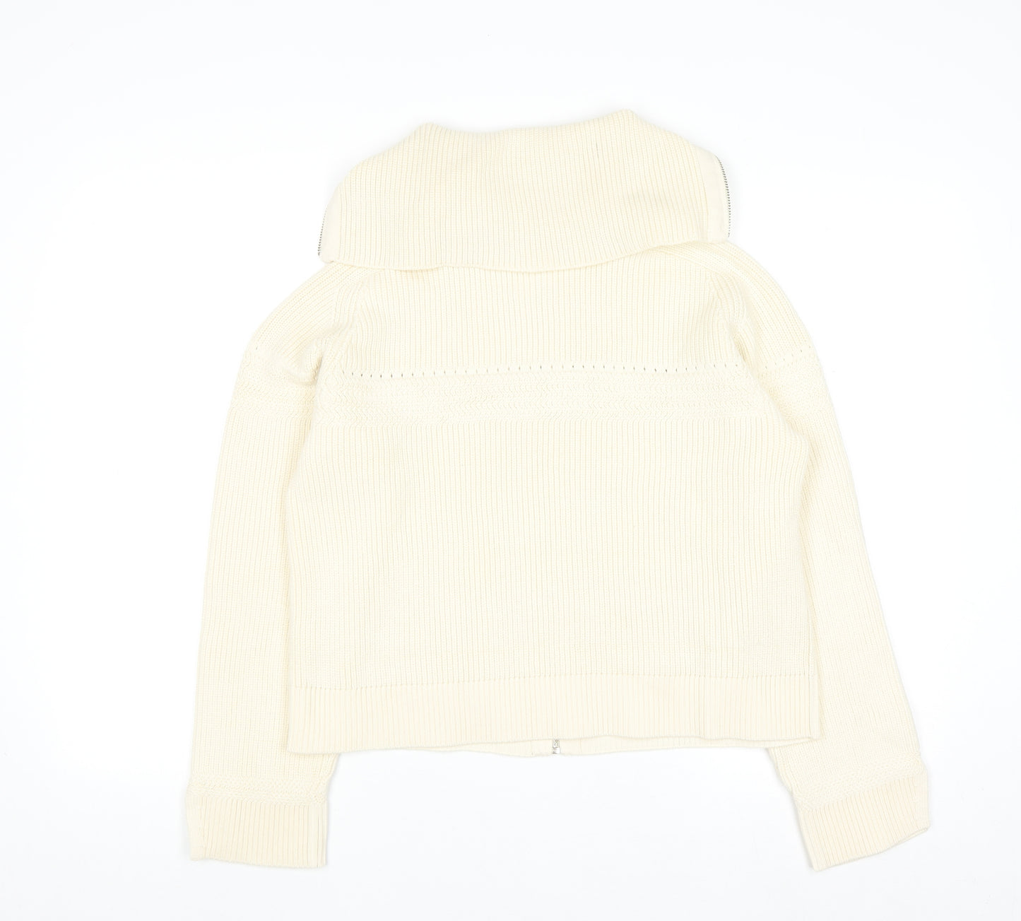 Marks and Spencer Women’s Ivory Full Zip Knit Jumper M