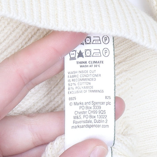 Marks and Spencer Women’s Ivory Full Zip Knit Jumper M