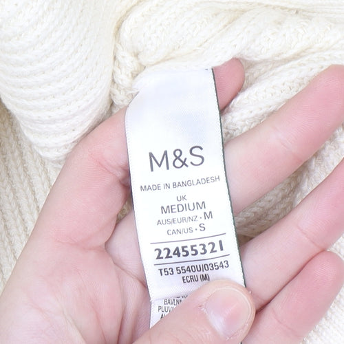 Marks and Spencer Women’s Ivory Full Zip Knit Jumper M