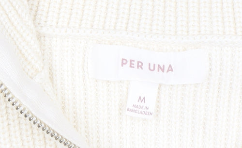Marks and Spencer Women’s Ivory Full Zip Knit Jumper M