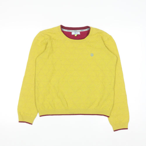 Baker by Ted Baker Girls Yellow Knit Crew Neck Pullover Sweatshirt 12-13 Years