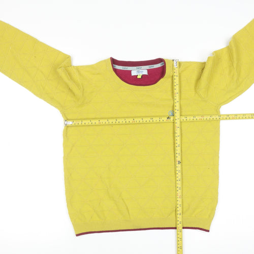 Baker by Ted Baker Girls Yellow Knit Crew Neck Pullover Sweatshirt 12-13 Years