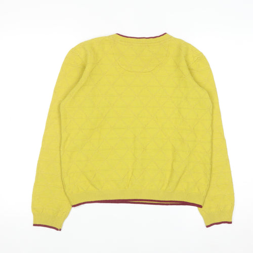 Baker by Ted Baker Girls Yellow Knit Crew Neck Pullover Sweatshirt 12-13 Years